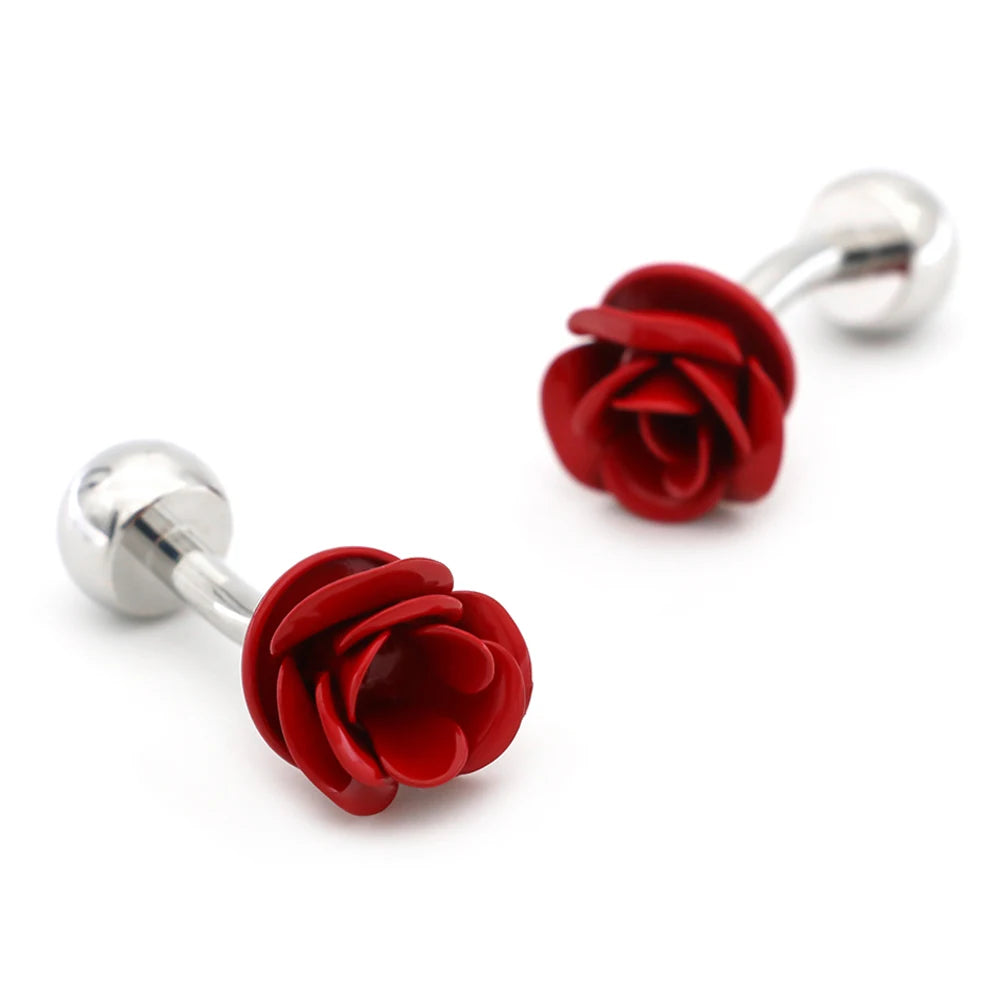 Red Rose Cufflinks