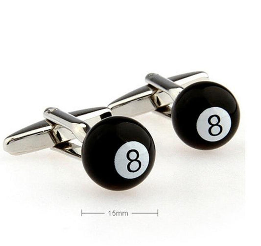 8 Ball Cufflinks - Crazy Sock Thursdays